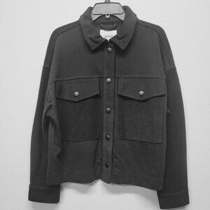 aerie Fleece Cropped Shacket #2838